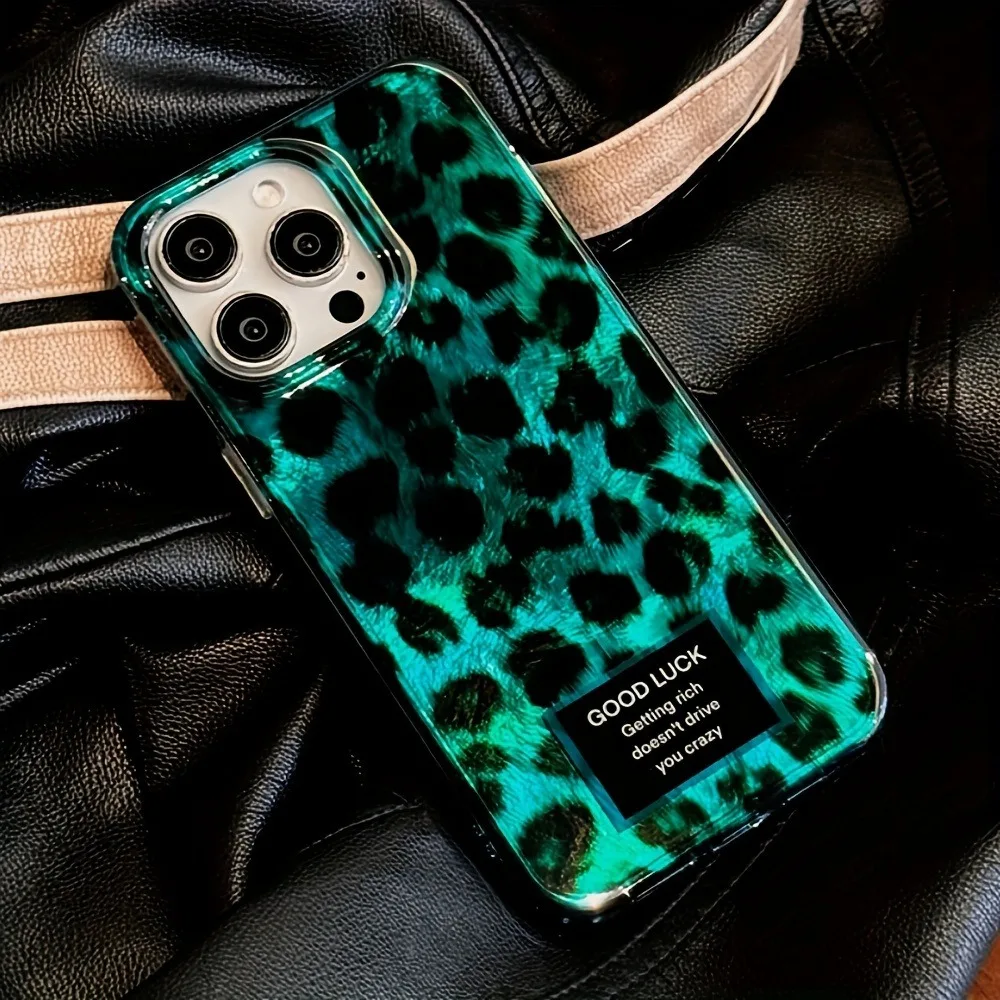 Phone Cases Cute Iphone 13 - Retro Lazer Sevimli Leopar Desenli Telefon