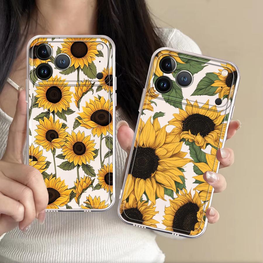 Phone Cases Cute Iphone 13 - Sevimli Ayçiçeği Desenli Kılıf Apple iPhone