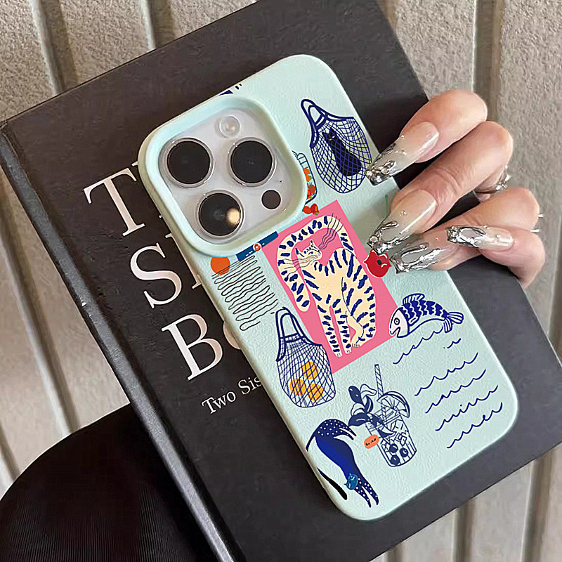 Phone Cases Cute Iphone 13 - Sevimli Kiraz Kedi Baskılı Telefon Kılıfları