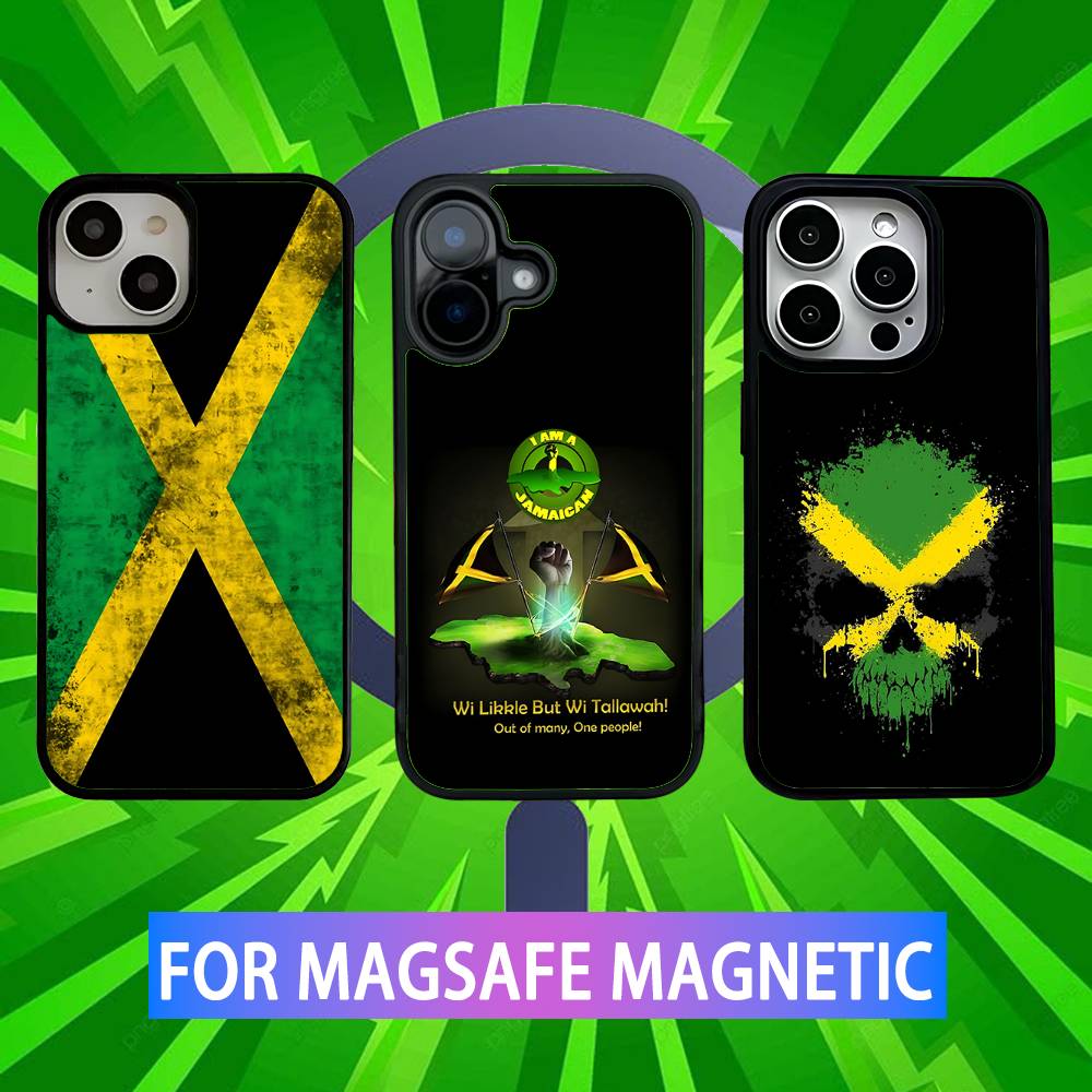 Phone Cases Jamaica - Jamaika Bayraklı Telefon Kılıfı iPhone 16,15,14,13,12,11,Pro,Max,Plus,Mini,SE