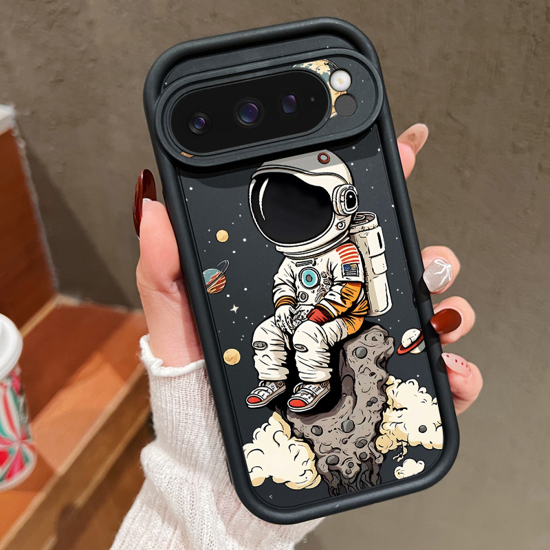 Phone Cases Pixel 9A - Karikatür Astronot Baskılı TPU Telefon Kılıfı