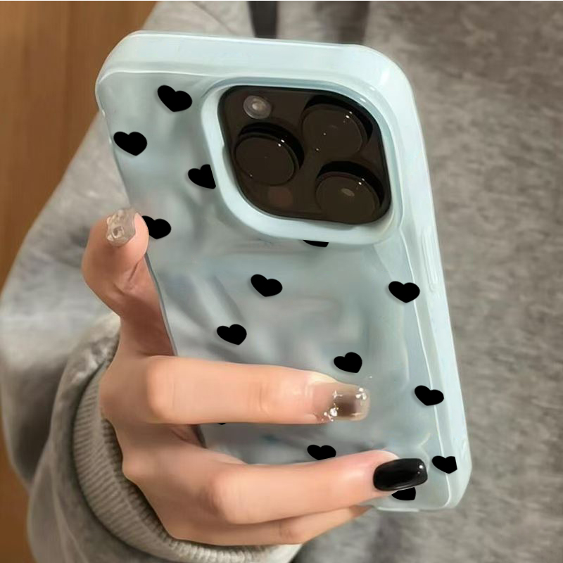 Estetik Şirin Siyah Kalp Darbe - Phone Cases Cute Iphone 13 incelemesi ve fiyatı