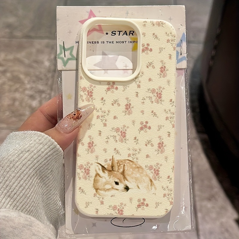Sevimli Geyik Tam Çiçek Desenl - Phone Cases Cute Iphone 13 incelemesi ve fiyatı