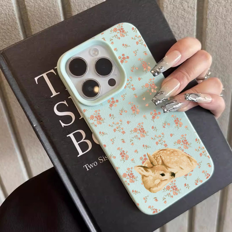 Sevimli Geyik Tam Çiçek Desenl - Phone Cases Cute Iphone 13 incelemesi ve fiyatı