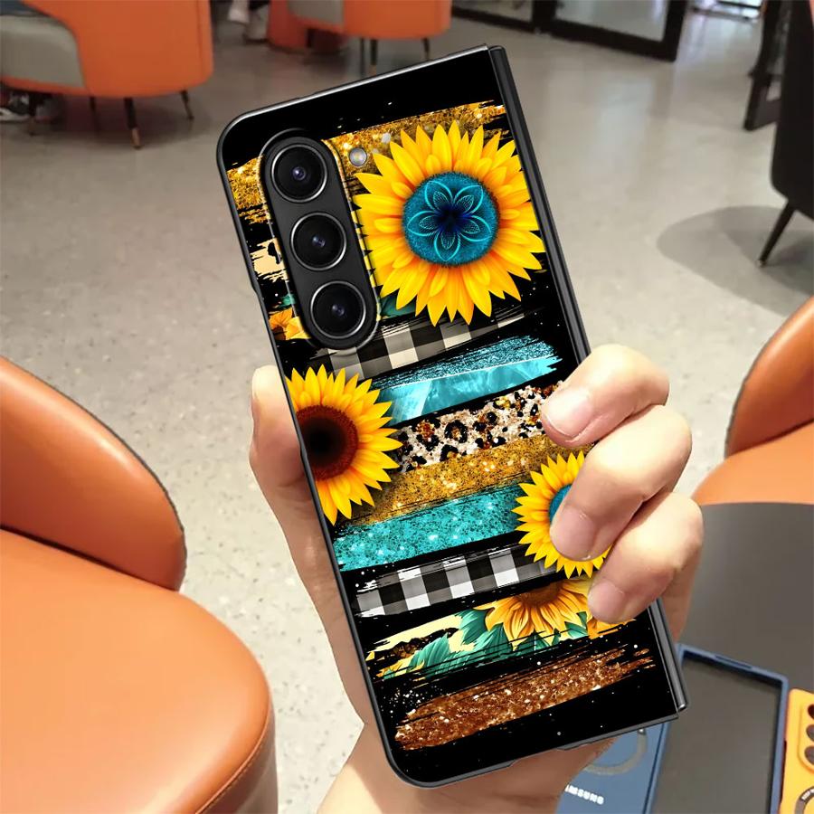 Zebra Çizgili Ayçiçeği Arka Te - Phone Cases Z Fold 6 incelemesi ve fiyatı