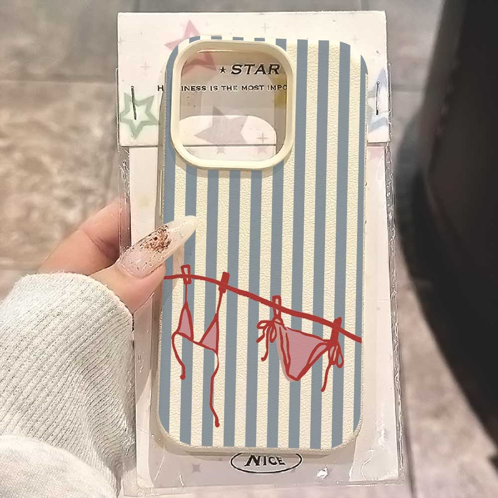 Mavi Beyaz Çizgili Bikini Dese - Phone Cases Rugged incelemesi ve fiyatı