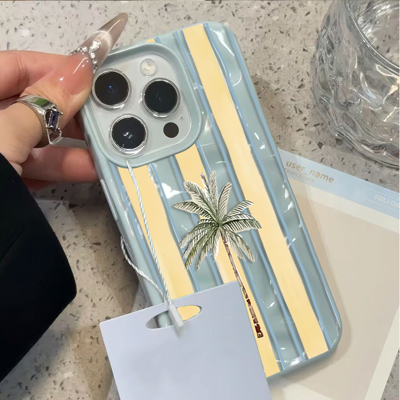 Sevimli Palmiye Ağacı Çizgili  - Phone Cases Cute Iphone 13 incelemesi ve fiyatı