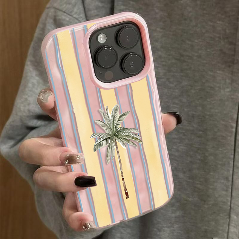 Sevimli Palmiye Ağacı Çizgili  - Phone Cases Cute Iphone 13 incelemesi ve fiyatı